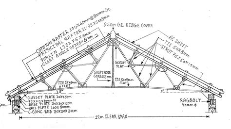 steel box truss architecture detial drawing furred out|structural features of steel trusses.